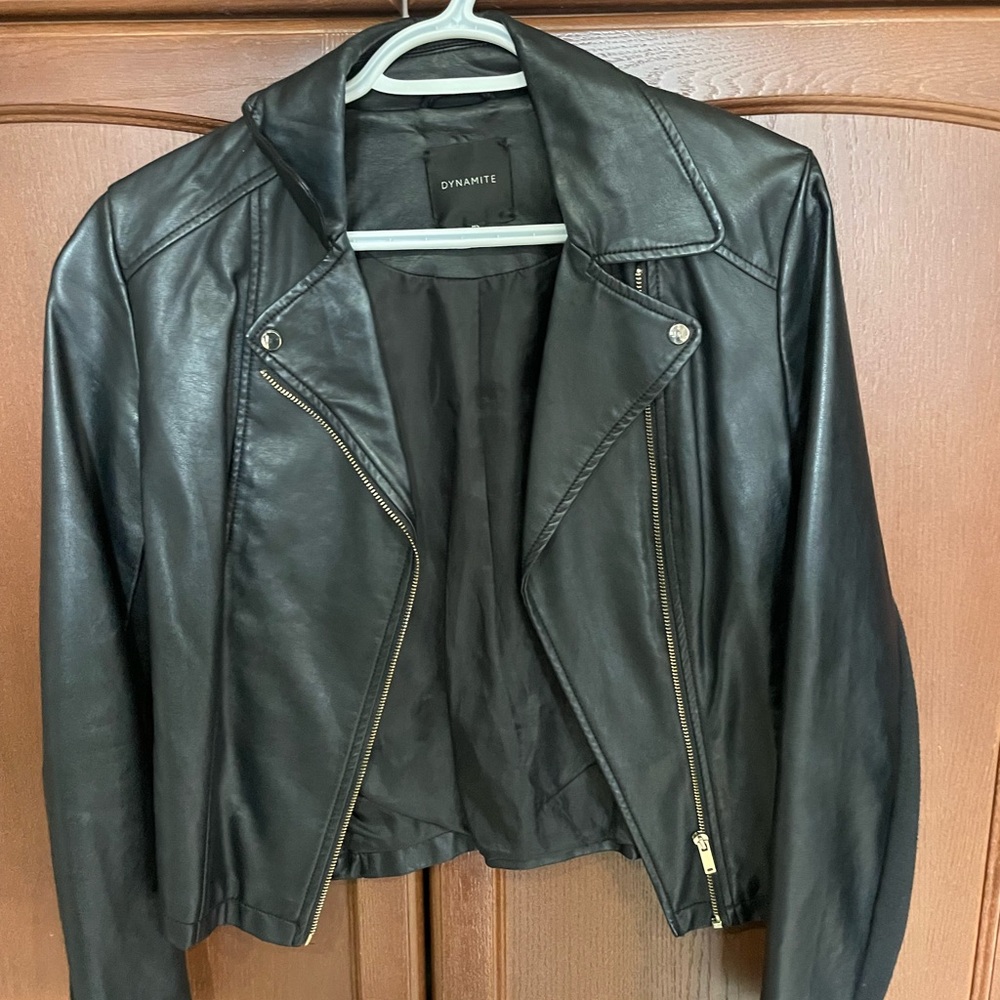 Dynamite Black Leather Jacket